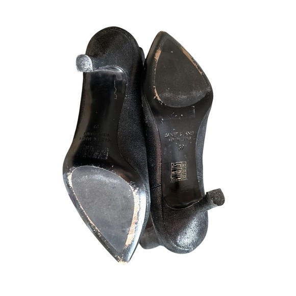 Janet & Janet Black Shiny Leather Pointy Toe Ankle Boots Size EU 39 - Picture 10 of 11